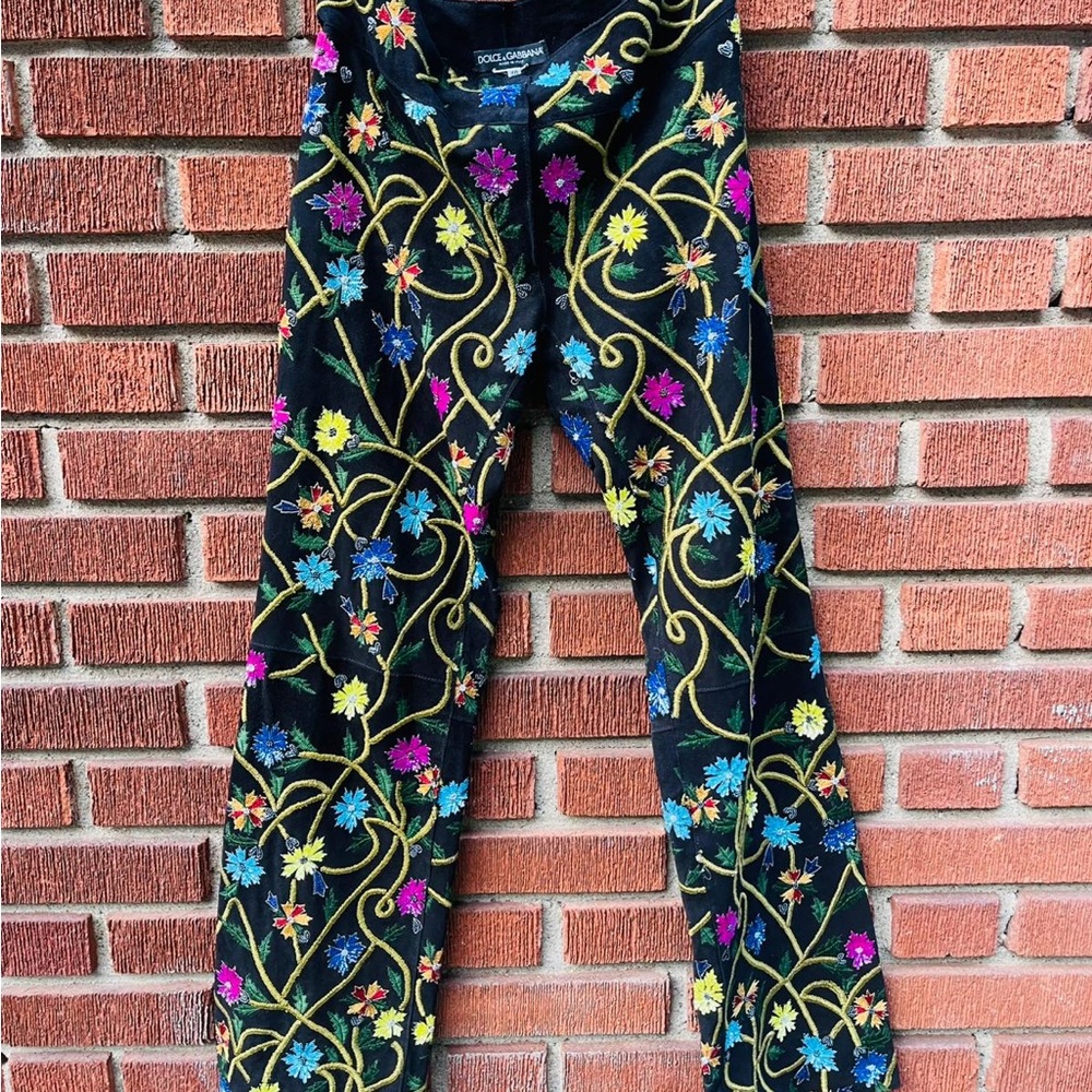 Dolce & Gabbana Black and Yellow Casual Bottoms
